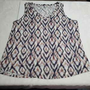 Maurices Blue and Pink Graphic Tank Top